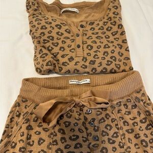 Abercrombie & Fitch Leopard Loungewear Set
